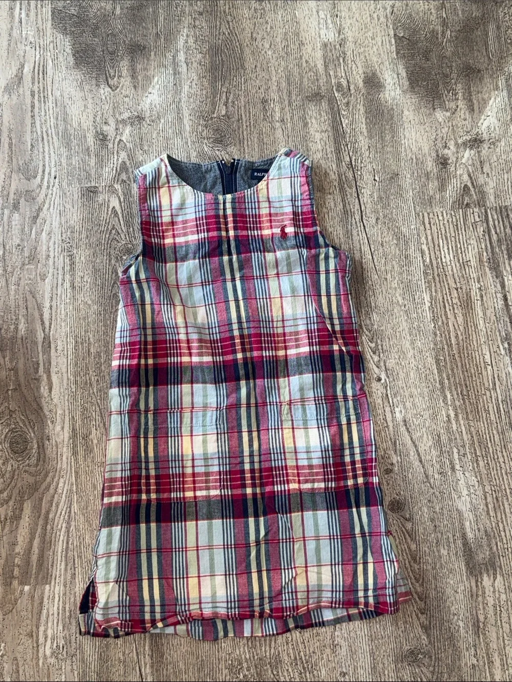 Ralph Lauren Girls Plaid Shift Dress in Red, Blue, Green, Yellow